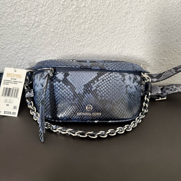 NWT MICHAEL Michael Kors
Slater Mini Embossed Leather Sling Pack Messenger Bag - Picture 10 of 15